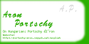 aron portschy business card